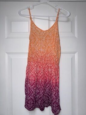 Mossimo Supply Co. Orange to Purple Ombre Print Romper